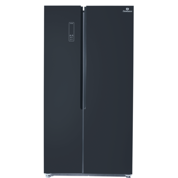 SBS 600 Glass Door Inverter Black No Frost Refrigerator