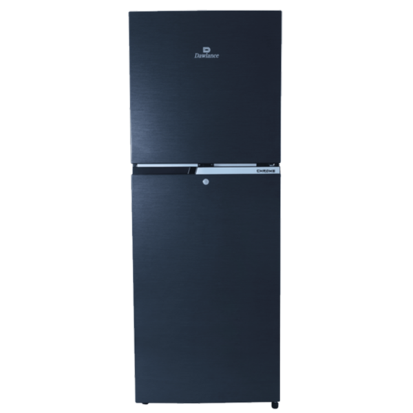 9178LF Chrome Hairline Black Double Door Refrigerator